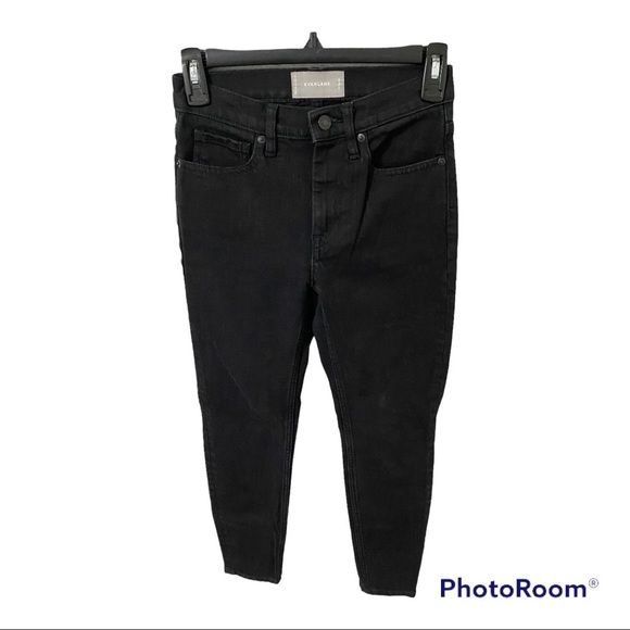 Everlane Black High rise Skinny Jeans; size 24 - Picture 3 of 6
